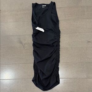 Aritzia Black Ruched Dress NWT